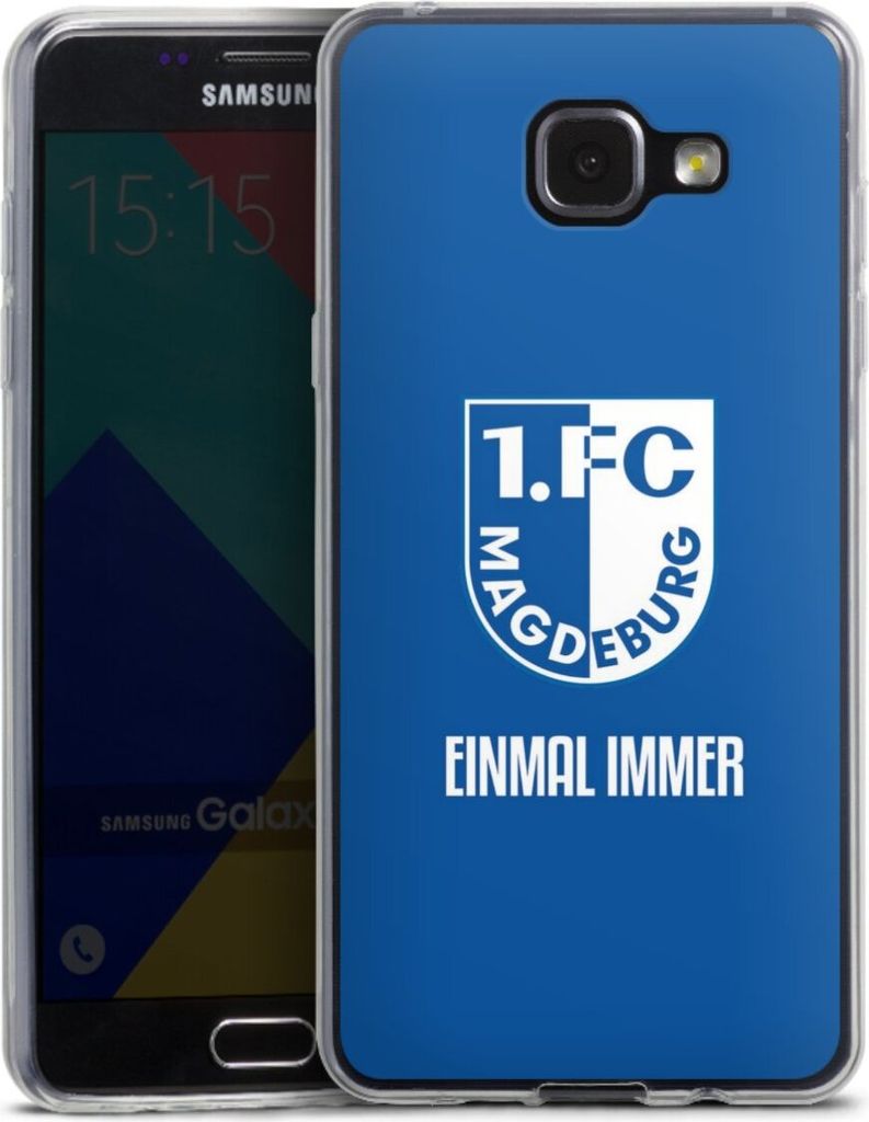 DeinDesign Slim Hülle für Samsung Galaxy A5 (2016) Silikon Case Ultra Dünn Handyhülle Offizielles Lizenzprodukt Wappen 1. FC Magdeburg