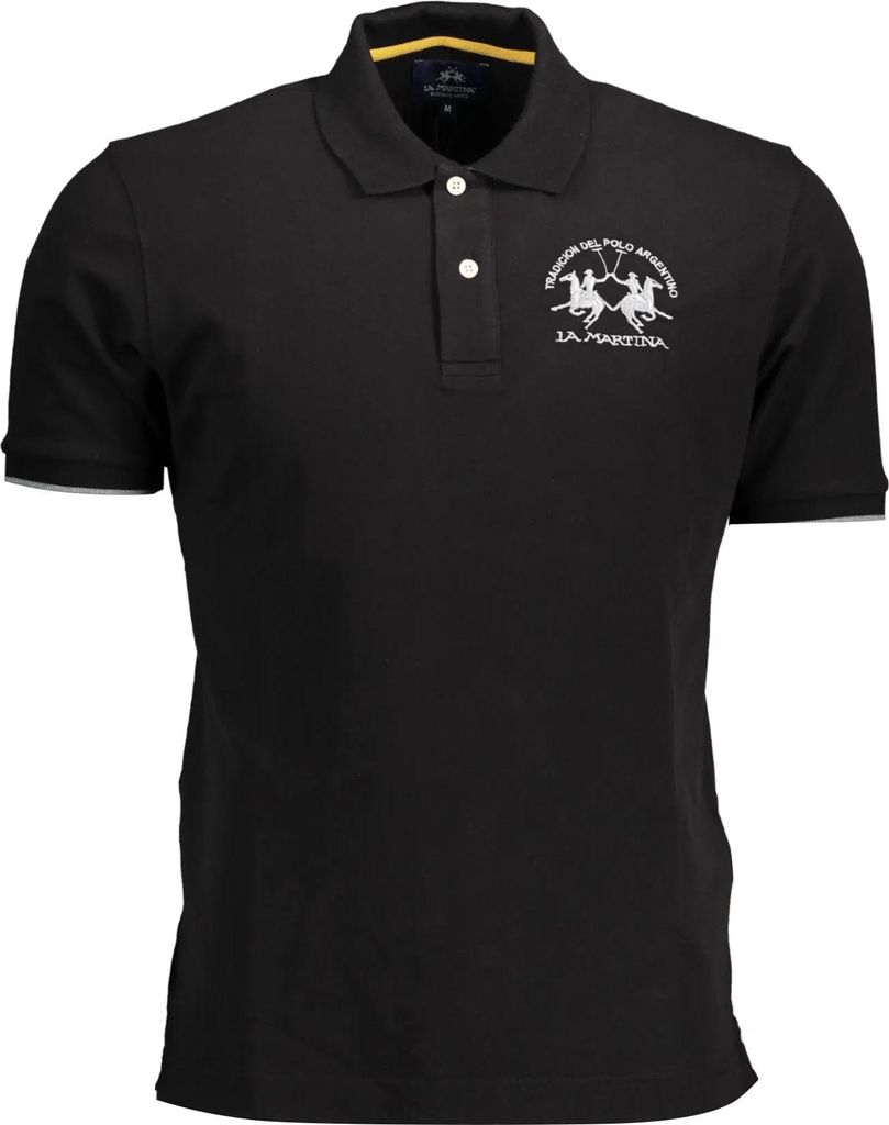 LA MARTINA Eleganz Polo Schwarz Regular Fit : Größe - S Größe: S