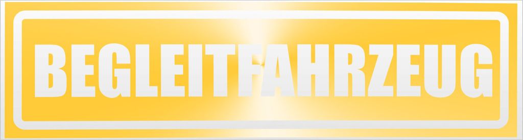 Kiwistar Begleitfahrzeug invertiert Magnetschild Schild magnetisch - 20cm Gelb - reflektierend - Magnetfolie für Auto PKW Kfz