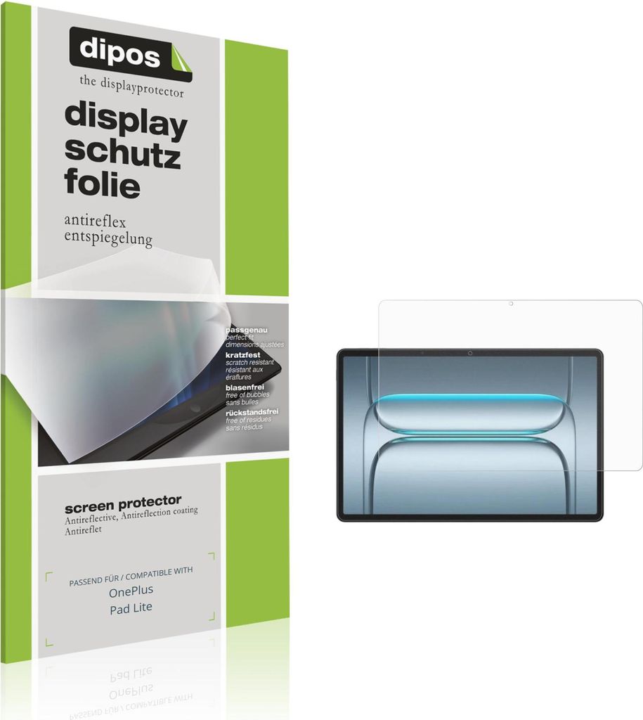2x Schutzfolie für OnePlus Pad Lite matt Displayschutzfolie Folie Display Schutz dipos