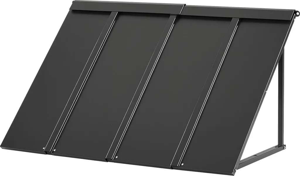 Marquise avec cadre en acier 112x61 cm - Protection solaire et pluie