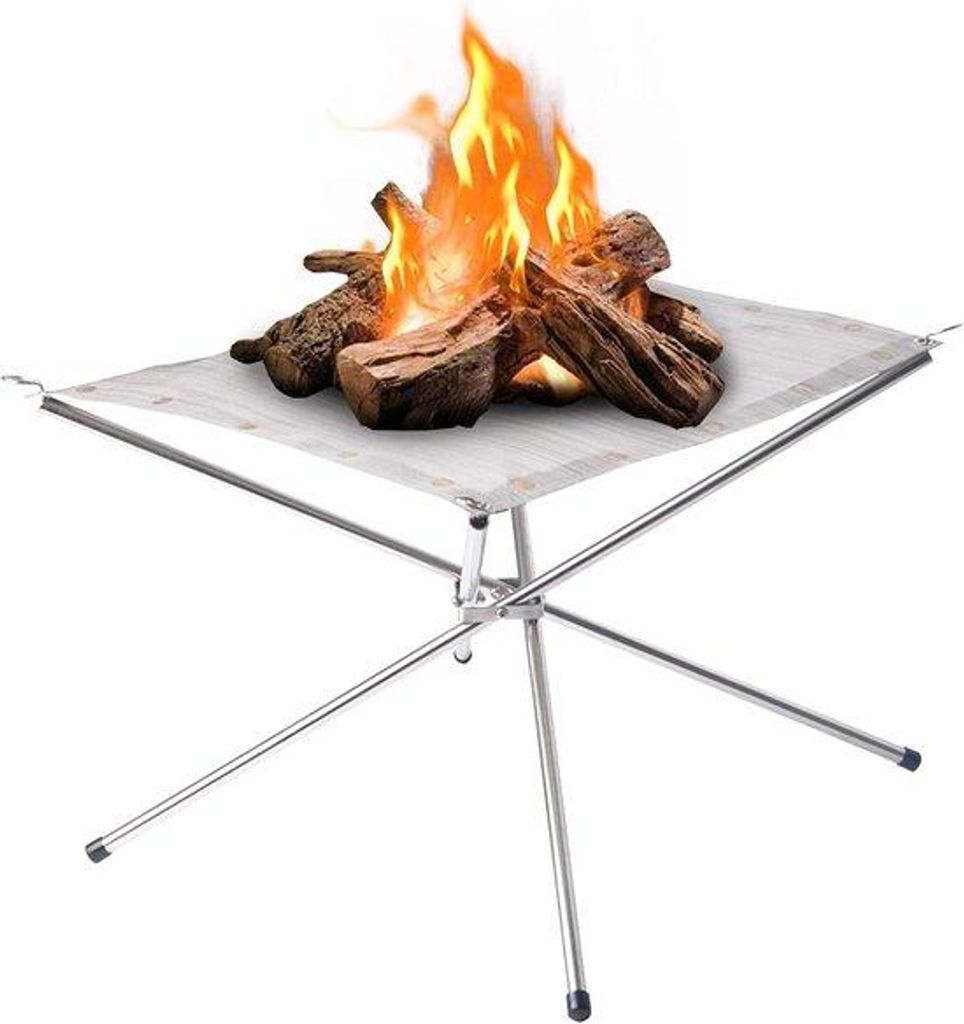 Portable 22 Zoll Outdoor-Feuerstelle aus Stahl - ideal für Camping und Gartenfesten