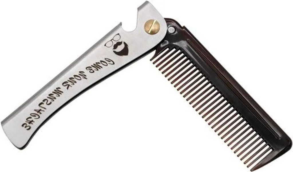 Peigne à barbe antistatique en acier pour dompter les poils rebelles