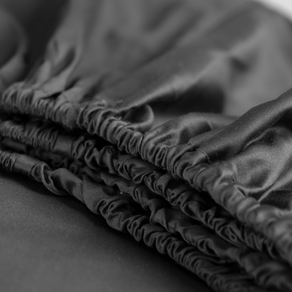 Cinderella Sundays - Spannbettlaken für Split-Topper (bis 15 cm) - Satin - 180x200 cm - Anthracite