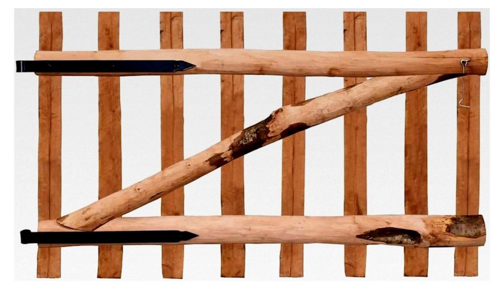 Imprägniertes Haselnuss Holz Zauntor 100x60cm