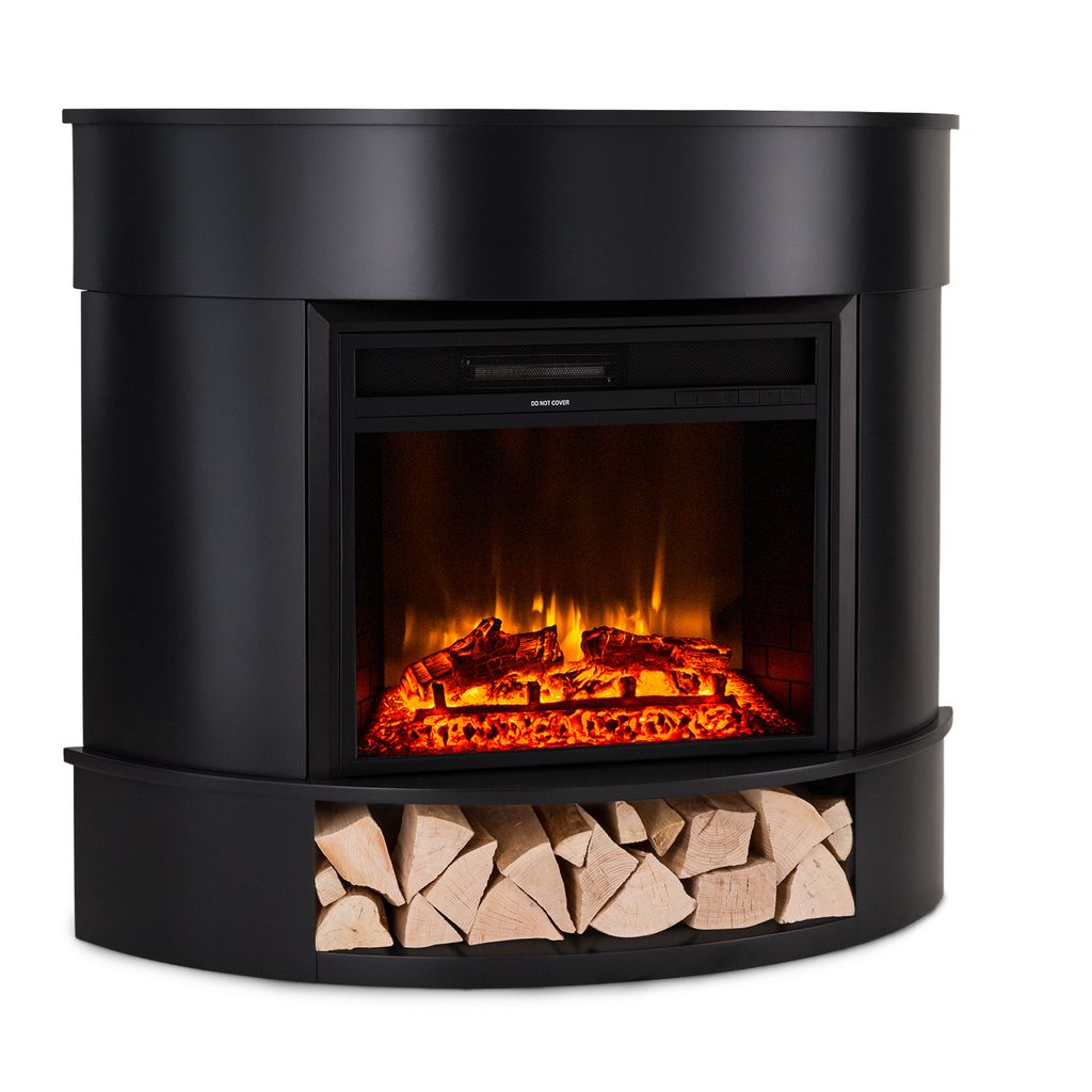 Klarstein Deko Kamin mit LED-Flammen, Elektro-Kamin mit Heizung und Kaminfeuer, 1800W Elektrischer Kamin Elektrisch mit Fernbedienung, Timer & Auto...