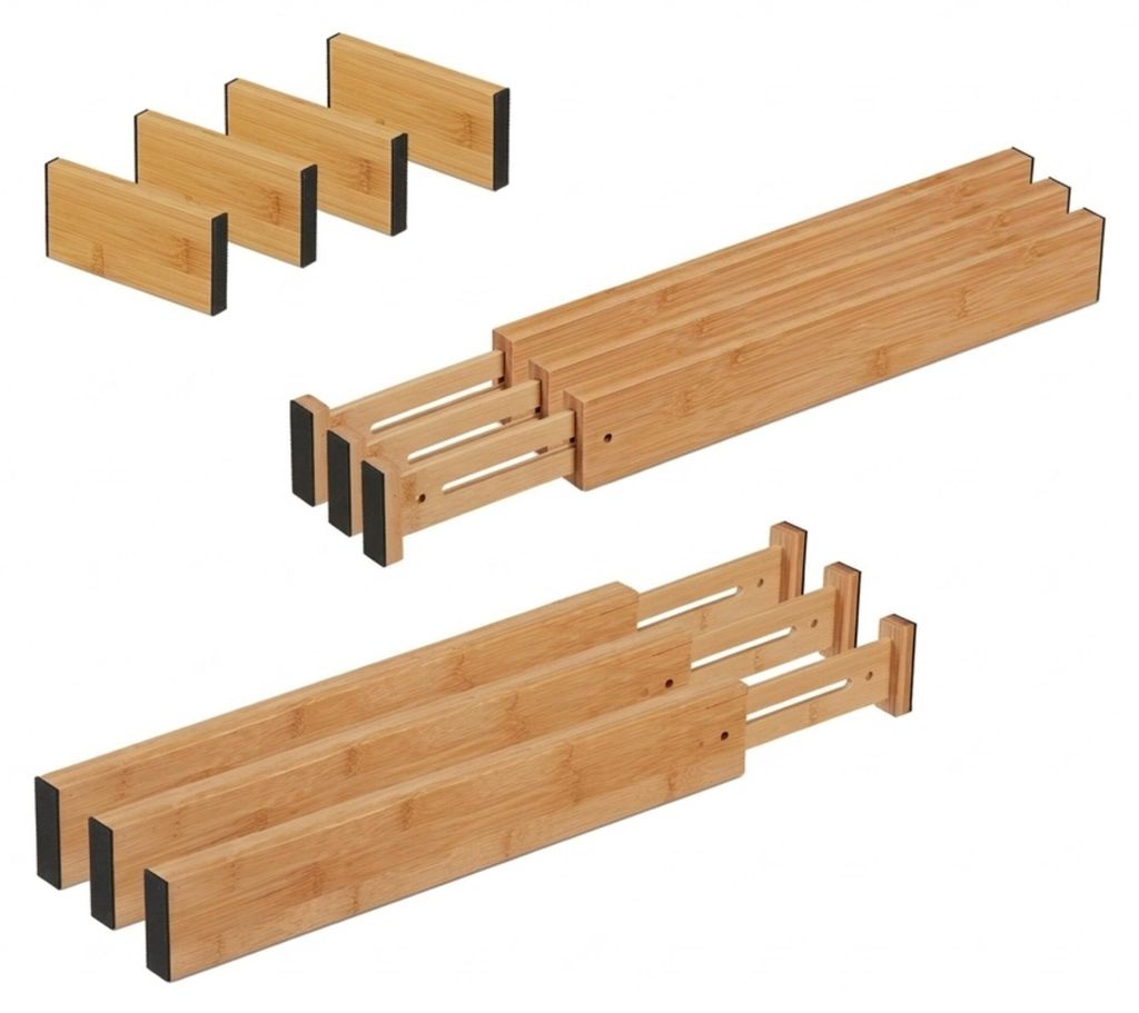 Relaxdays Schubladentrenner, 10 tlg. Set, verstellbare Produktbild  KI-generiertes Bild