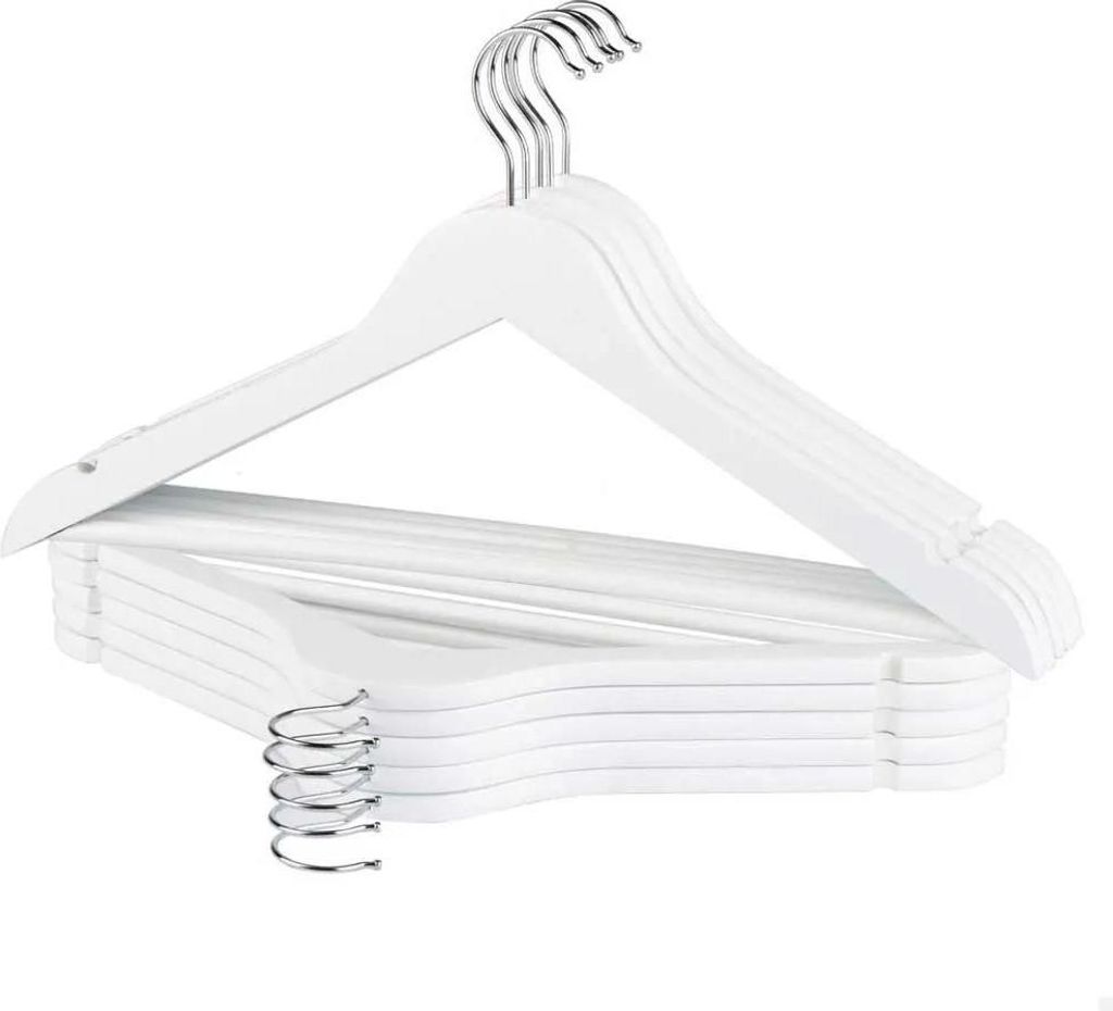 Max Home Holzkleiderbügel 10 Einheiten Durchsichtig Durchsichtig One Size