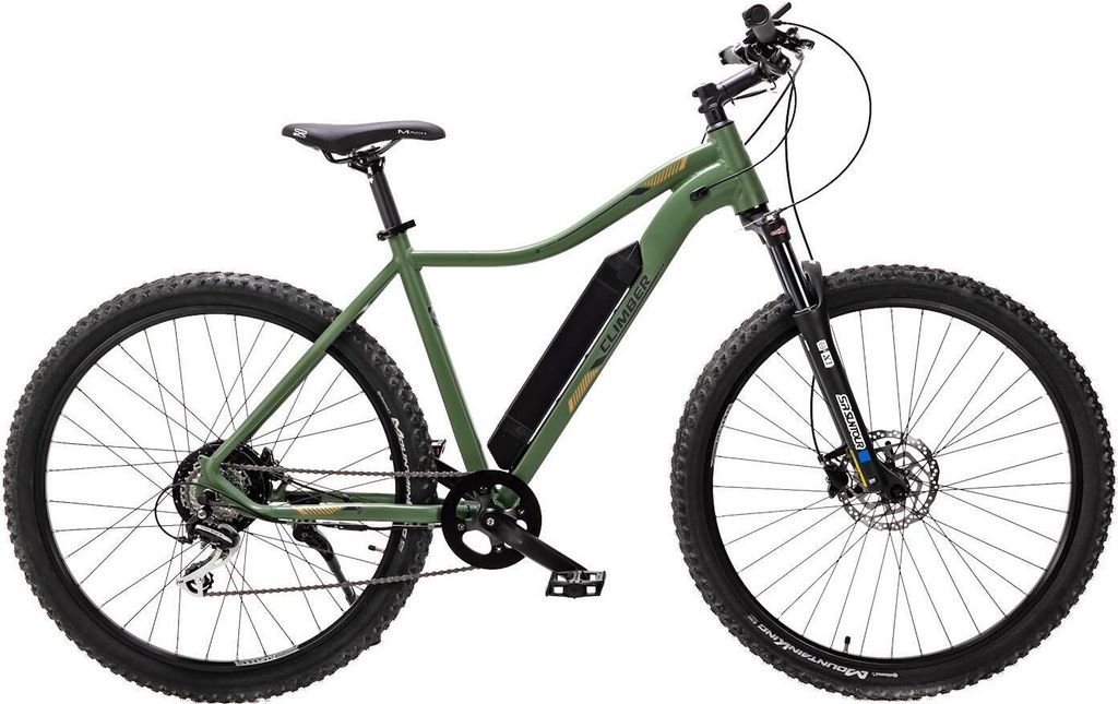 29 Zoll MTB E Bike CLIMBER Pedelec Shimano 8 Gang Continental Disc oliv