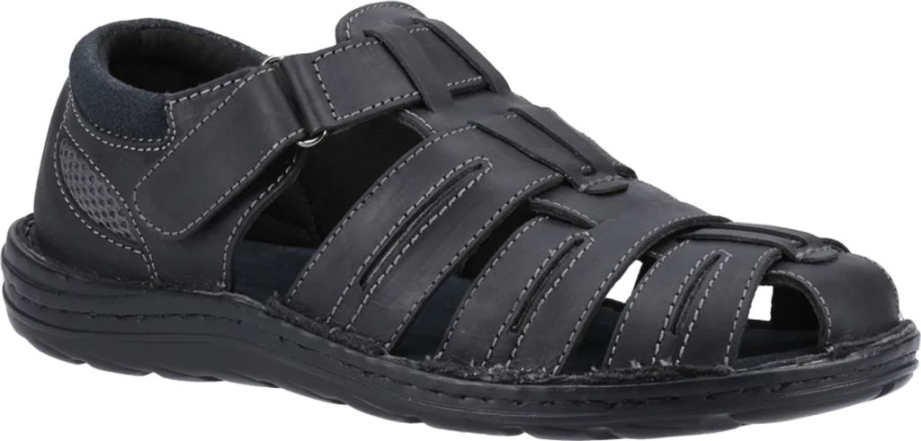 Hush Puppies - Herren Sandalen "Albert", Fischer, Leder FS11456 (45 EU) (Schwarz)