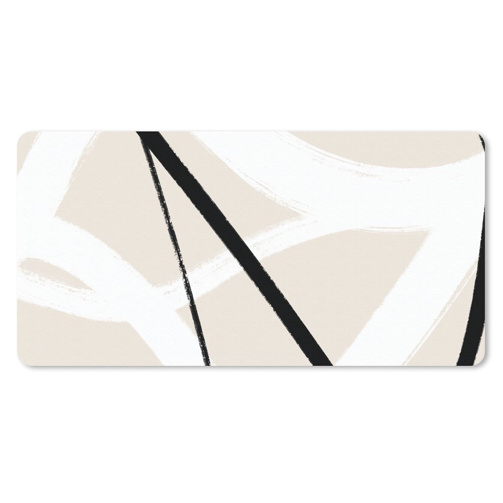 MuchoWow Mauspad Mousepad Linie - Abstrakt - Minimalismus - Pastell 60x30 cm - Mousepads - Maus Mat - Pad - Mausunterlage - Nachhaltig