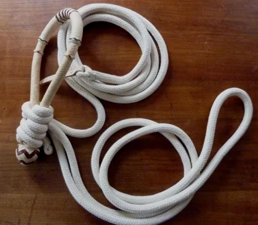 MECATE Baumwolle, Westernzügel, Zügel, Baumwollmecate - 7 Meter - Natur