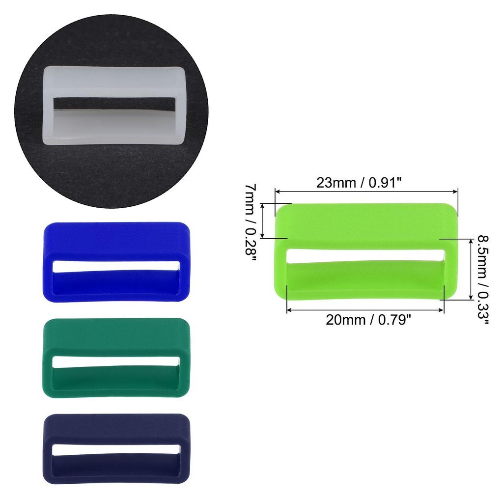 10stk. Uhrenarmband Armband, Gummi Ersatz Befestigungsschleife Silikon Uhrenhalter fš¹r 20mm Breite Uhrenarmband 5 Farbe