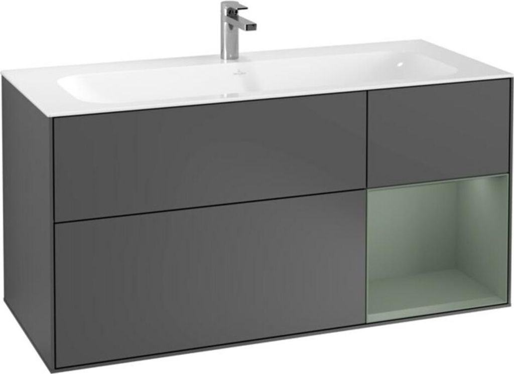 V&B Waschtischunterschrank Finion 119,6x59,1cm, Rg r Ol m Lac, Anthrac. m