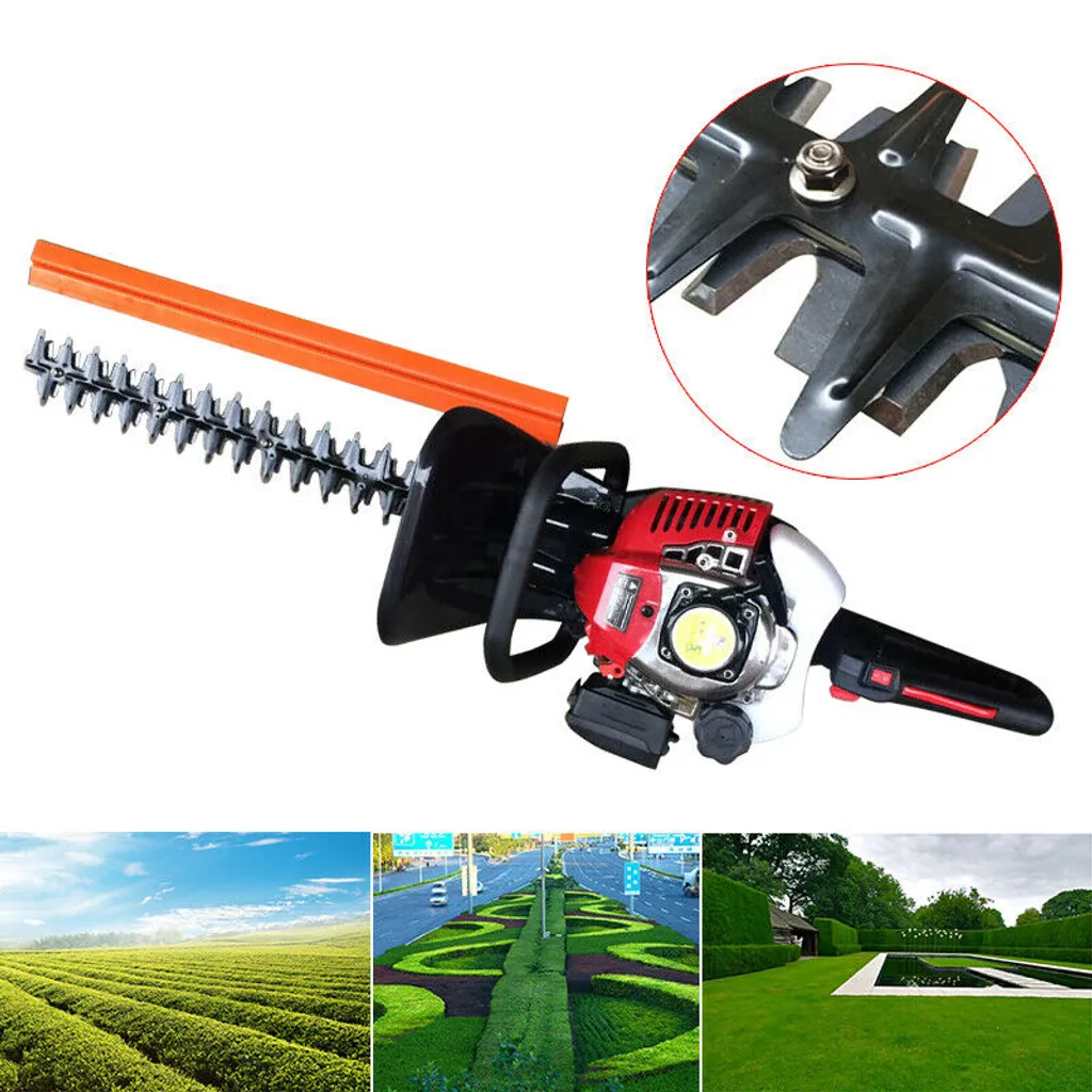 Taille-haies thermique 1,25 CV avec poignée rotative et lame 60cm