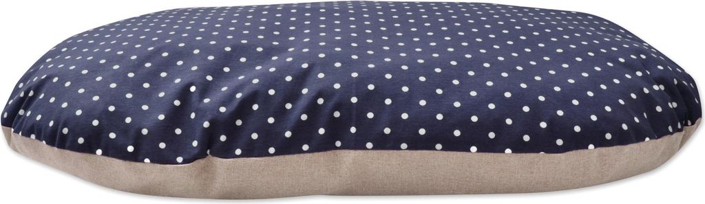 Aumüller Hundekissen Dots 65 x 45 x 12 cm dunkelblau beige