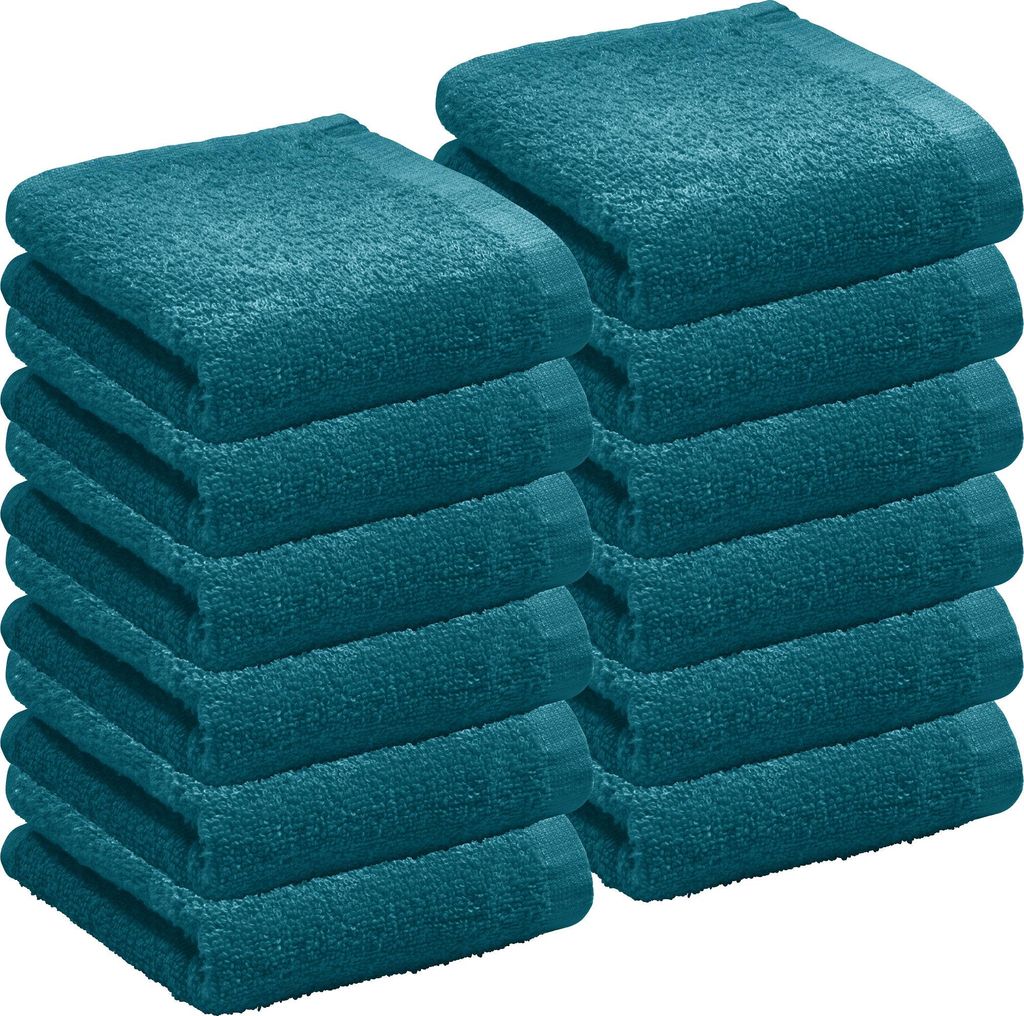 REDBEST Gästetuch Oceanside" 12er-Pack petrol 30x50 cm"