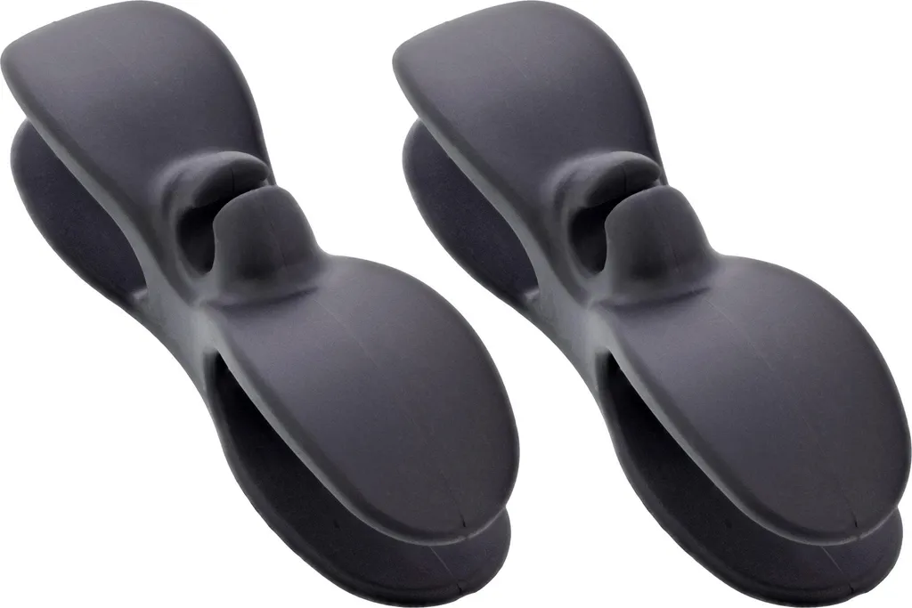 Enrouleur de Cordon InLine Noir Autocollant et Flexible - Pack de 2