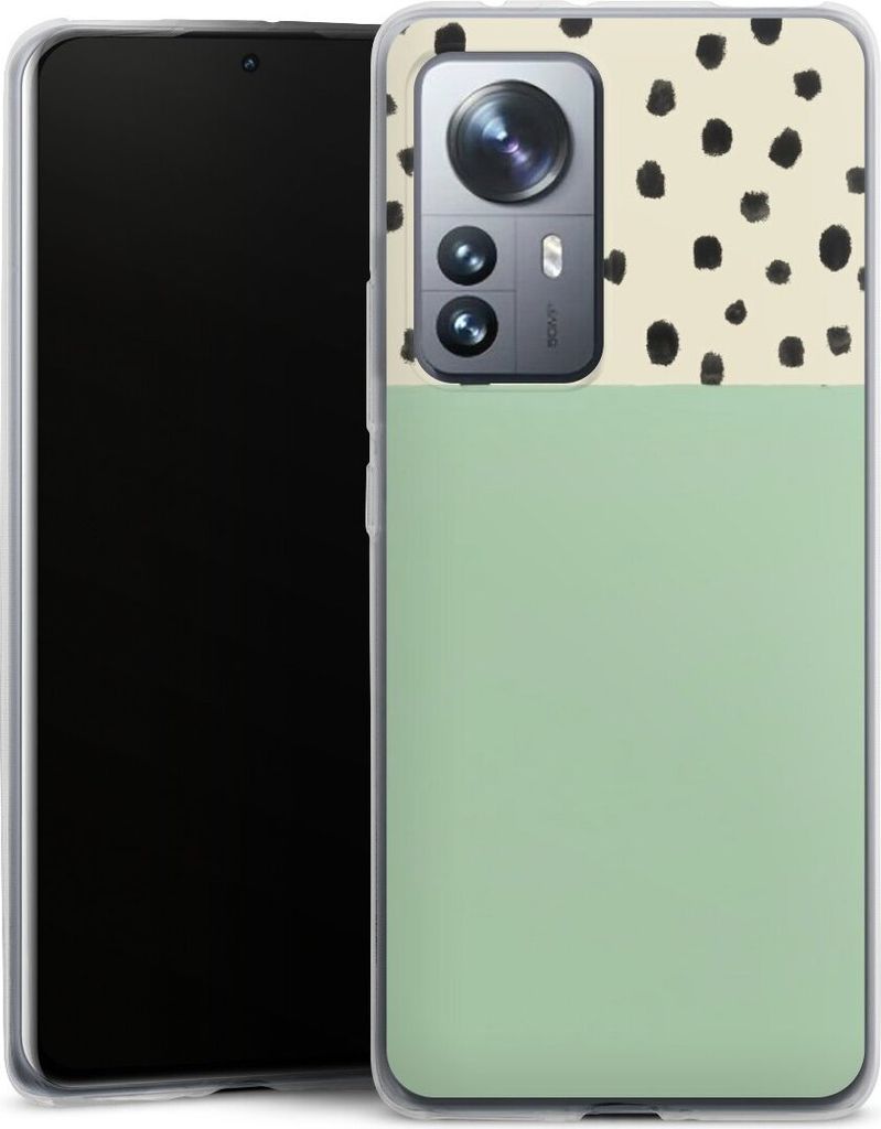 DeinDesign Slim Hülle für Xiaomi 12 Pro 5G Silikon Case Ultra Dünn Handyhülle Abstrakt Boho Polka Dots
