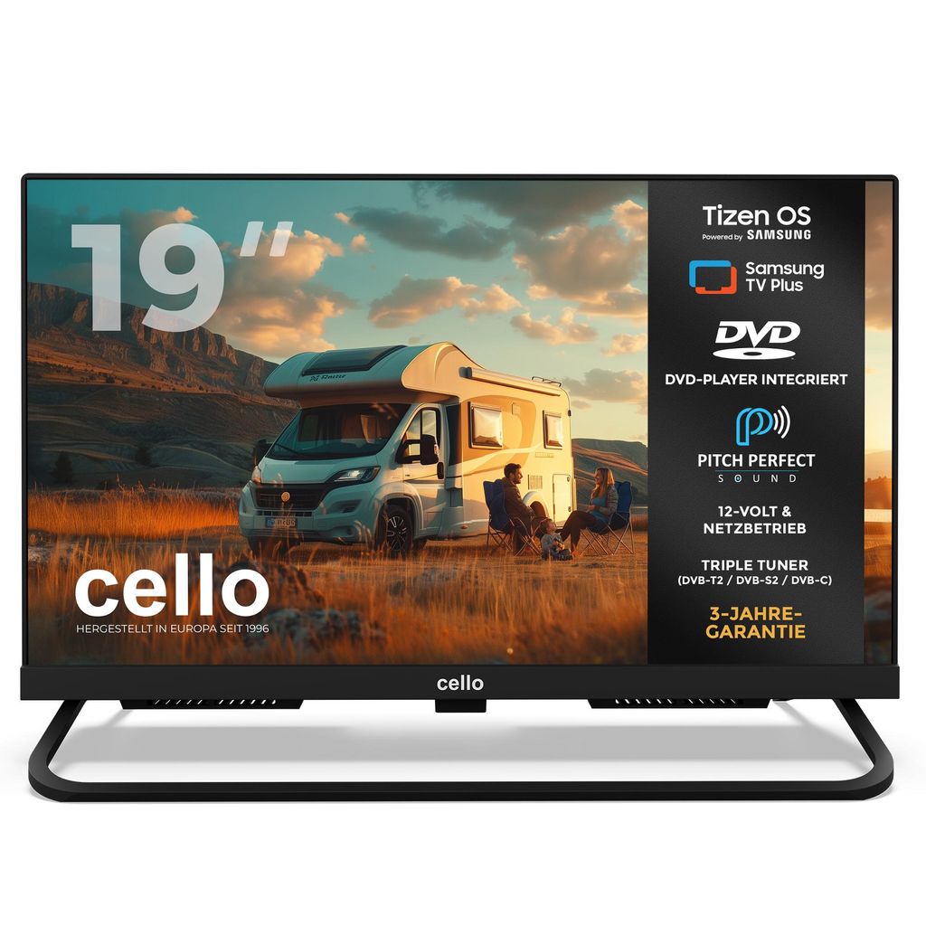 Cello 19″ Smart Camping LED TV mit TizenOS by Samsung, Produktbild 