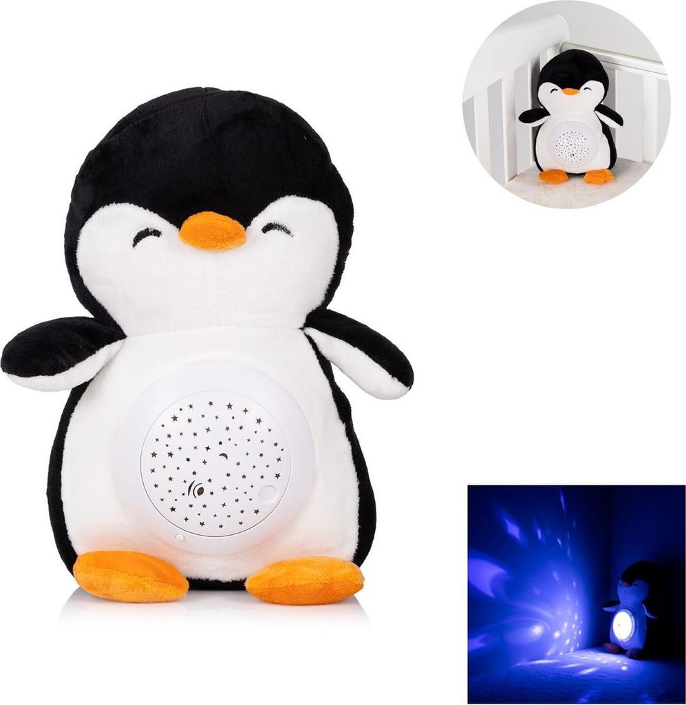 CHIPOLINO Plü schpinguin mit Beamer und Musik