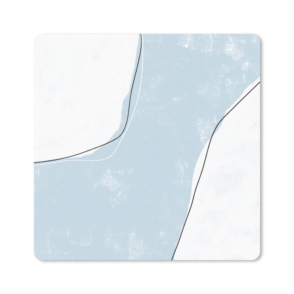MuchoWow Mauspad Mousepad Blau - Minimalismus - Abstrakt 20x20 cm - Mousepads - Maus Mat - Pad - Mausunterlage - Desk Mat - Bureauartikeln