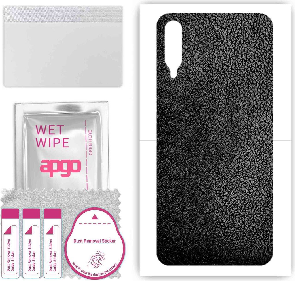 apgo Rückseite Schutzfolie, Skin, kompatibel mit Samsung Galaxy A30s, Hinten Displayschutzfolie aus Vinylfolie, kratzfest, einfache Montage - Schw...