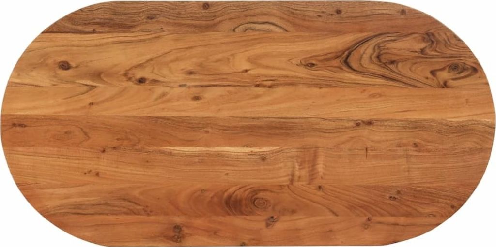 Tischplatte 80x40x2,5 cm Oval Massivholz Akazie