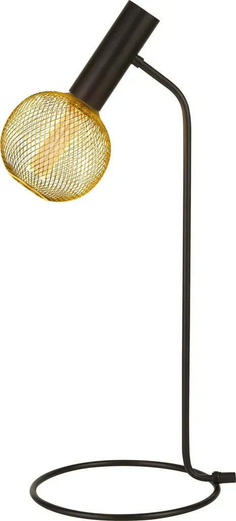 Lampada da tavolo, acciaio nero opaco, H 57 cm