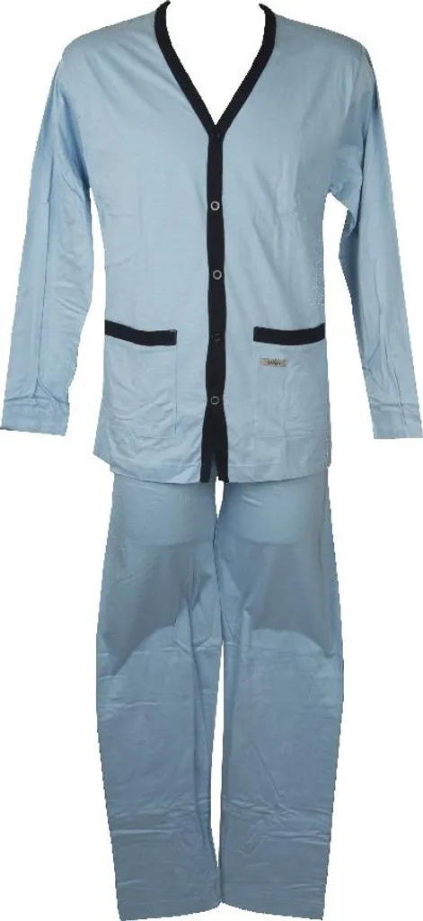 Pyjama Homme Jersey de Coton RAGNO N62982 Ouvert avec Boutons Taille 8