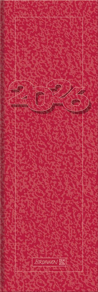 2026 Brunnen Vormerkbuch 782 108×297 mm rot Produktbild 