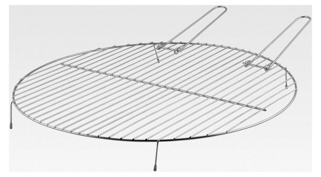 Grillrost für Feuerschalen Ø 50 cm aus Metall, rund, BBQ, Kohlenstoffstahl, Holzfeuer, Holzkohlegrill, Outdoor, Lagerfeuer