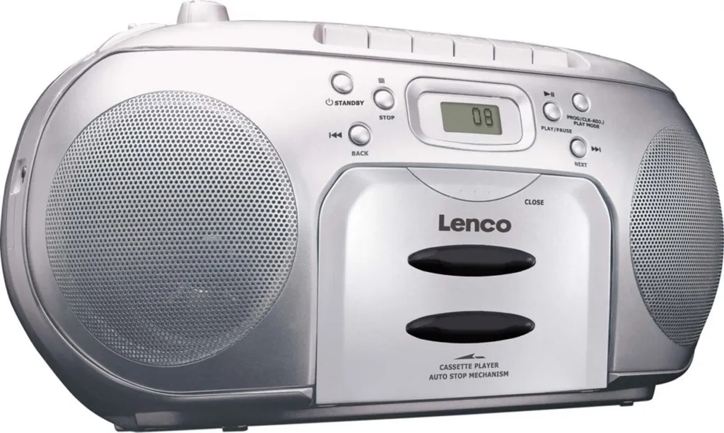 Lenco SCD-420 Ghetto Blaster Argento - Lettore CD e Cassette Vintage