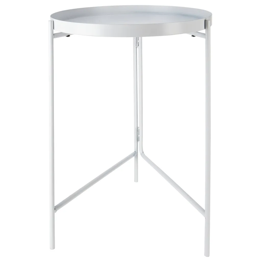 Bout de canapé blanc avec rangement intégré - Meuble d'appoint polyvalent - 6
