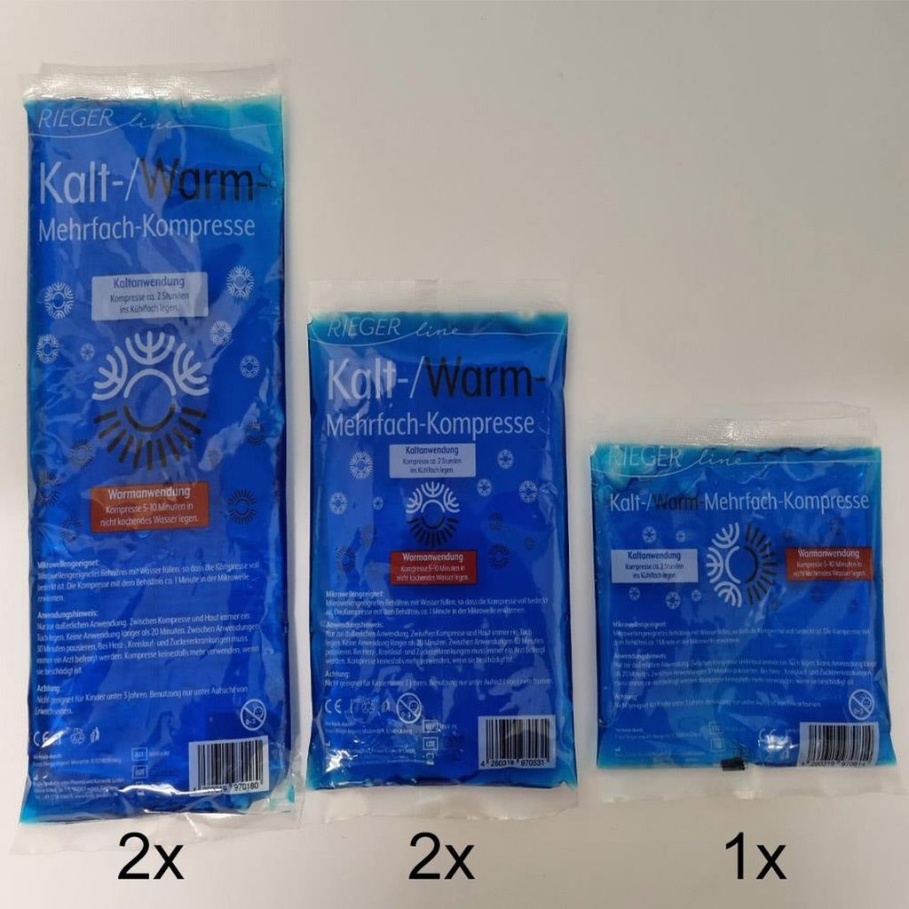 Kalt-/ Warmkompressen - 12 x 20 cm + 12 x 29 cm - 13 x 14 - Produktbild 