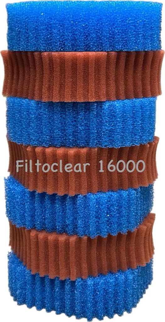 KH Ersatzschwammset Filtoclear 16000 Filter 4x blau/ 3x rot Produktbild 
