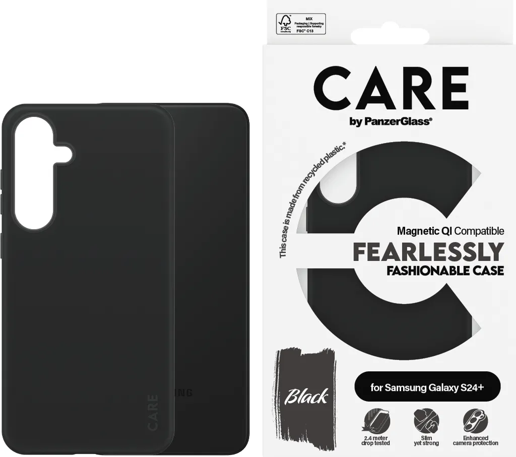 Etui Care By Panzerglass Custodia Qi Fashion Samsung Galaxy S24+ - Czarne