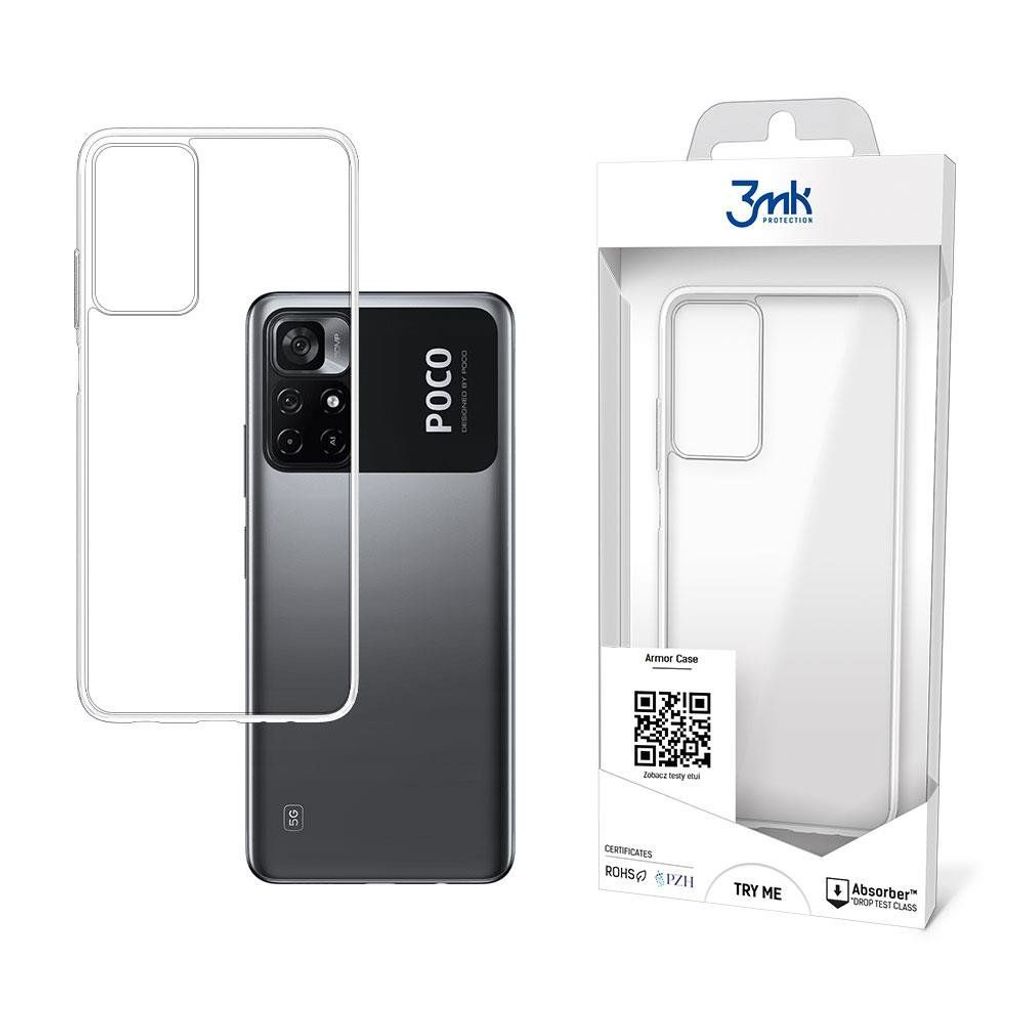3mk Schutzhlle Armor Case Cover fr Xiaomi Redmi Note 11S 5G/ POCO M4 Pro 5G transparent backcover