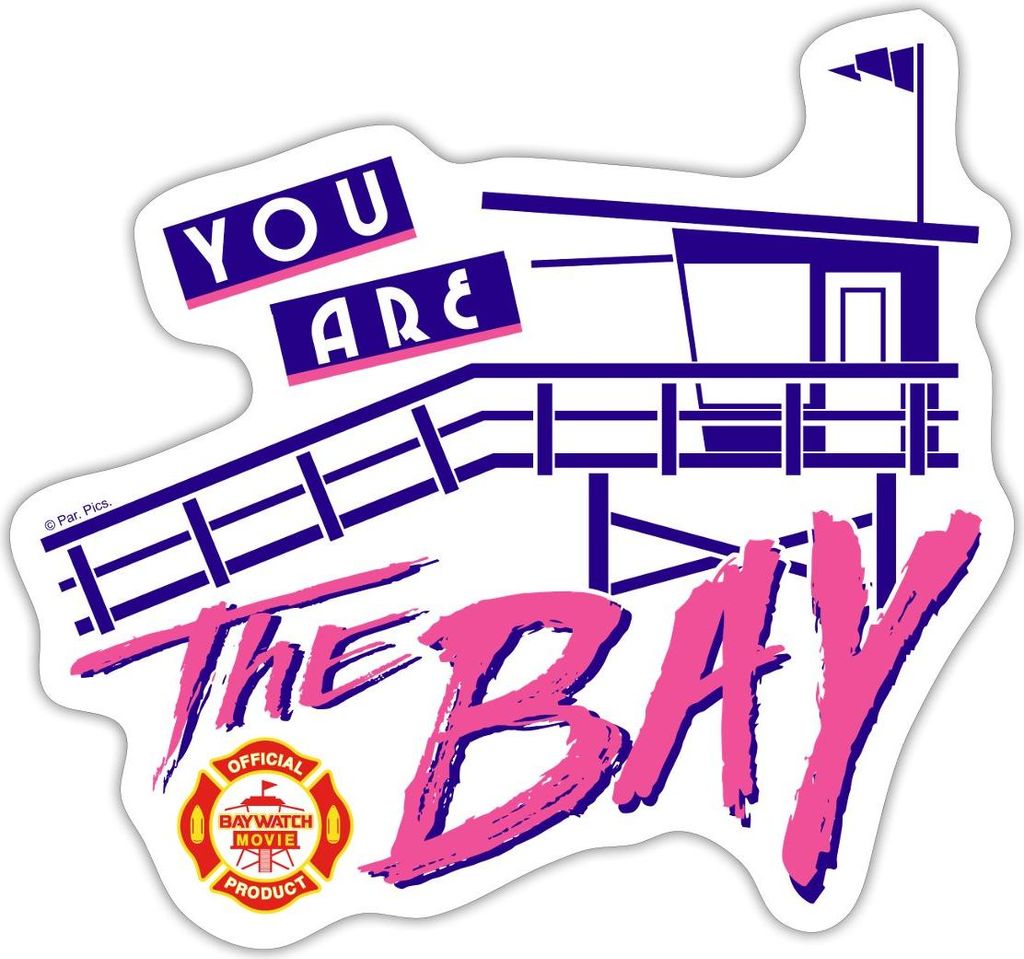 Spreadshirt Baywatch You Are The Bay Spruch Sticker Aufkleber, 10 x 10 cm, Mattweiß