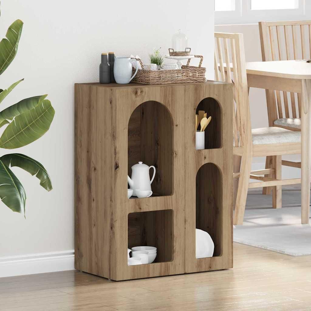 vidaXL Sideboard Artisan-Eiche 59 x 35 x 80,5 cm Holzwerkstoff