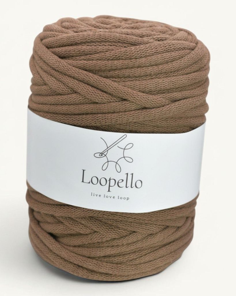 Loopvast katoenen koord, 9 mm, 100 meter – Bruin Productafbeelding 