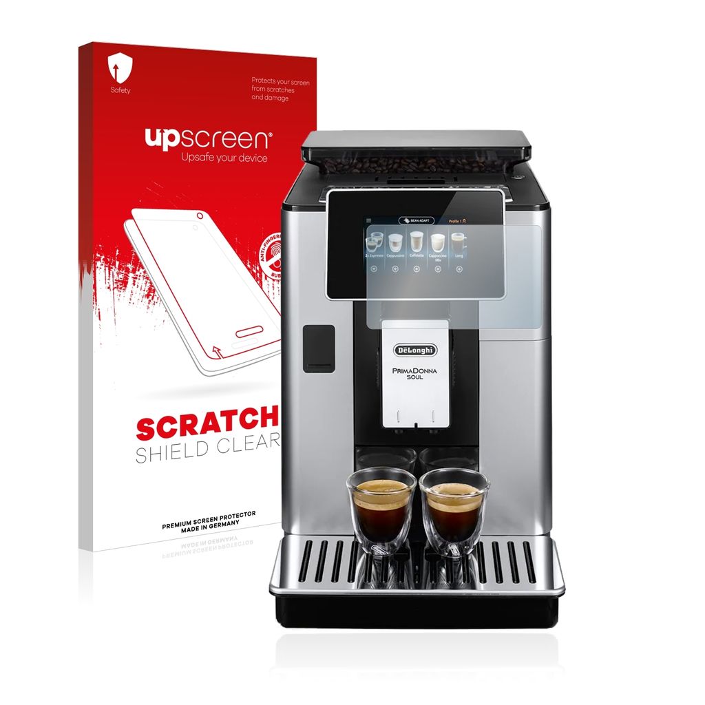 upscreen Schutzfolie für DeLonghi PrimaDonna Soul ECAM610.55.SB Displayschutz Displayschutzfolie Folie Klar Transparent