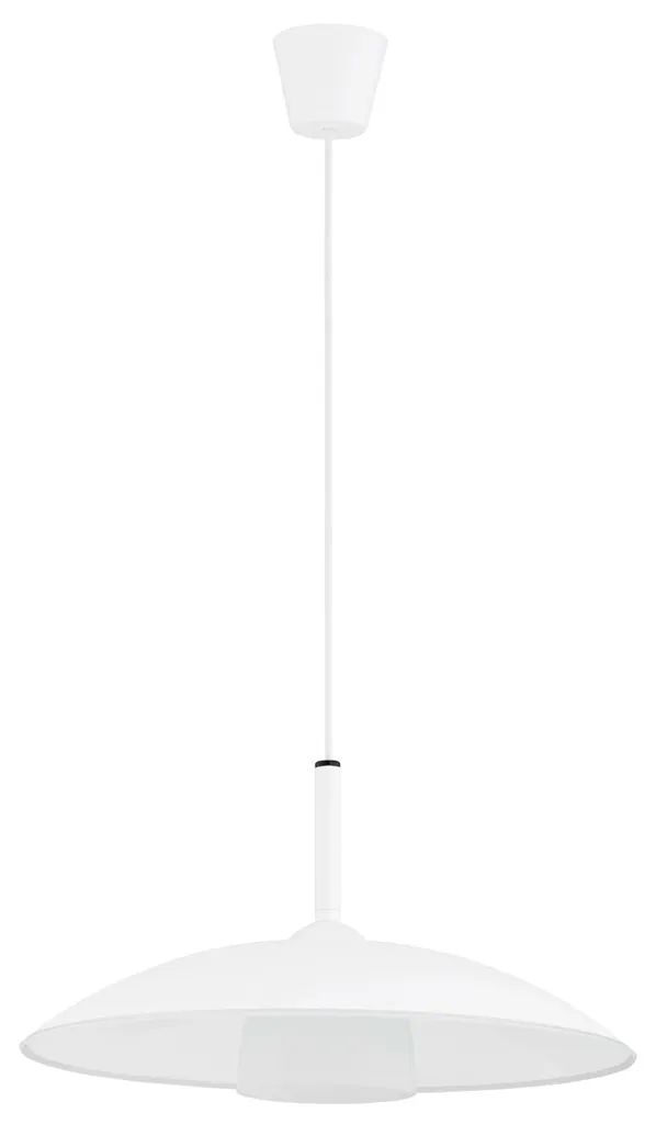 Suspension ERSO pour Grands Volumes : Éclairage Large Métal Blanc 90cm