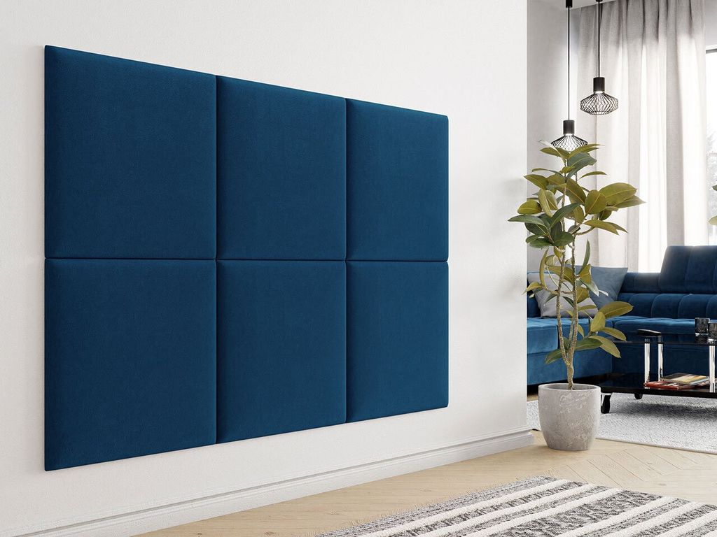 Čalouněný panel 60x60 PAG - modrý Obrázek produktu 