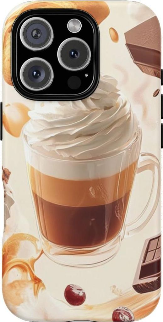 Kaffee und Süßes – Handyhülle mit mattem Design Kompatibel mit iPhone 16 Pro