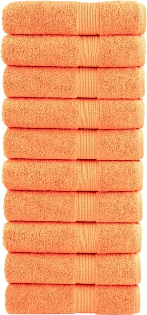 Premium Badetücher SOLUND 10 Stk. Orange 100x150 cm 600 g/m²