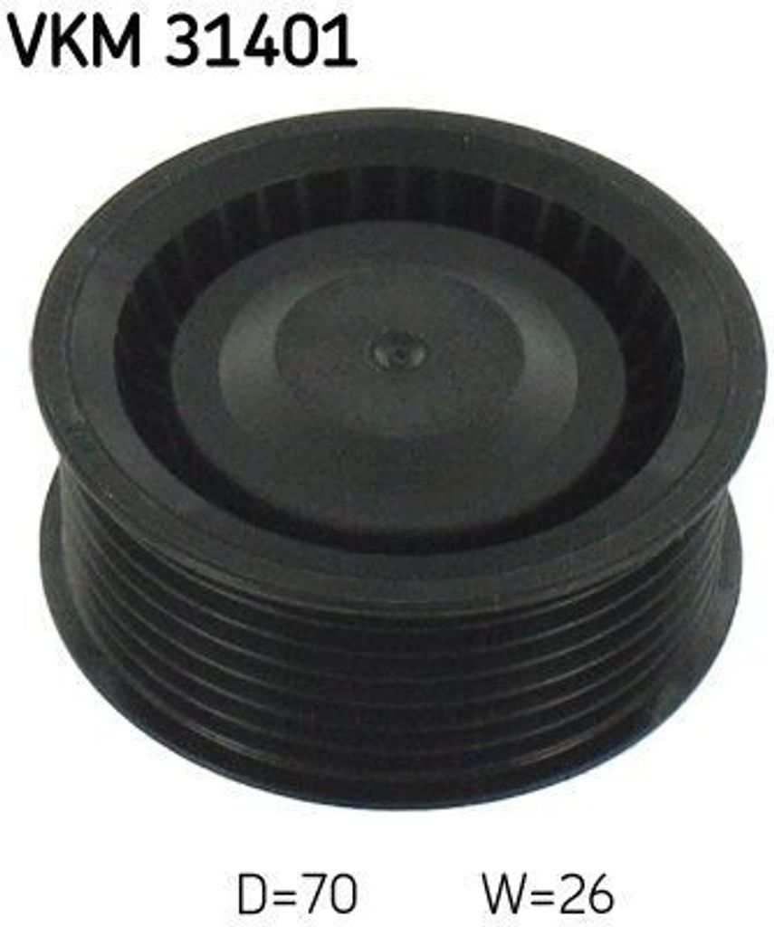 SKF VKM 31401 Umlenk-/Führungsrolle, Keilrippenriemen OE 07D145276B kompatibel mit Passat 3B, A8 4E, A8 4H