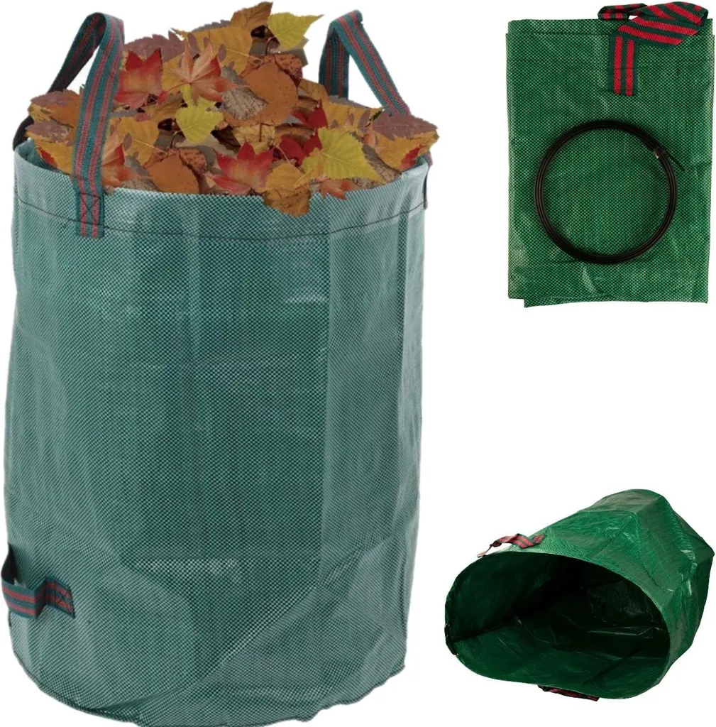 Sac de jardin pliable 272L imperméable avec poignées renforcées