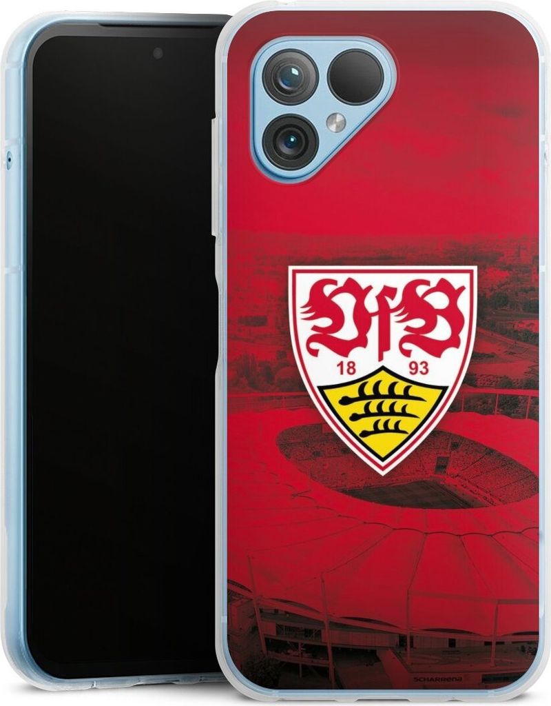 DeinDesign Handyhülle für Fairphone 5 Silikon Hülle Case Smartphone Schutzhülle Offizielles Lizenzprodukt Stadion VfB Stuttgart