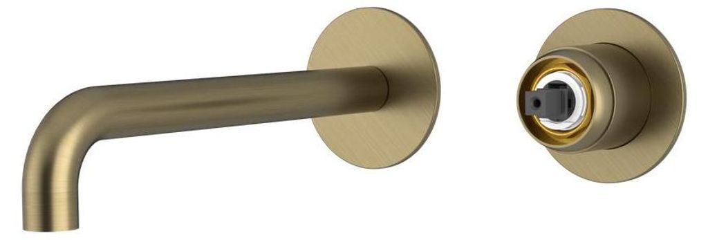 Sapho ULTRAMIX Körper für 2-Loch Unterputz-Waschbecken Armatur, Auslauf 20cm, Gold matt